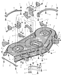Part Location Diagram of 690164E700 Murray Bracket, Left Lifter